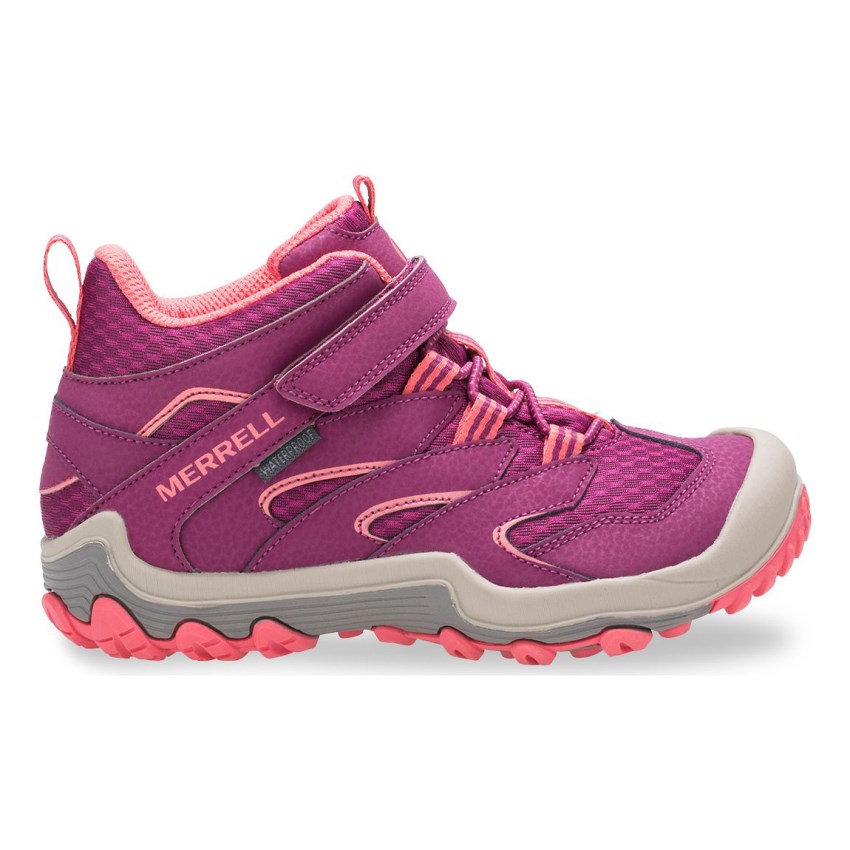 Merrell Chameleon 7 Access Mid A/C Waterproof Winterstiefel Kinder Rosa [DE-FQPHI]